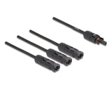 Delock DL4 Solar Splitter Kabel 1 x Buchse zu 3 x Stecker 35 cm schwarz