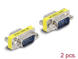 Delock D-Sub 9 Pin Gender Changer Stecker zu Stecker (Muttern) 2 Stück