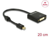 Delock Adapter mini DisplayPort 1.2 Stecker > DVI Buchse 4K Aktiv schwarz