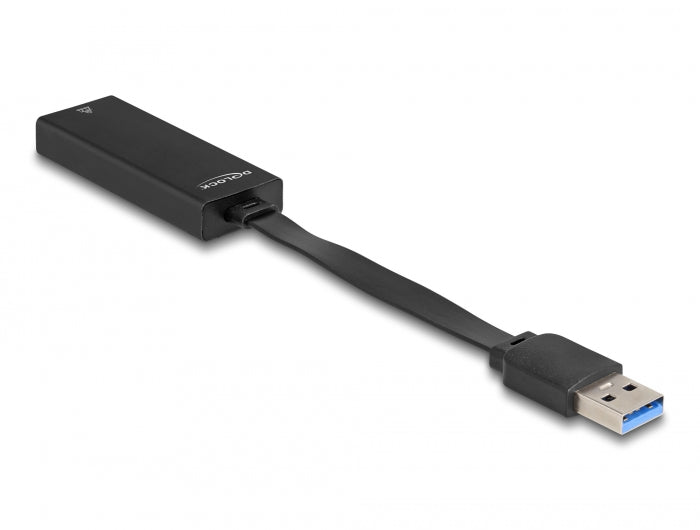 Delock USB Typ-A Netzwerk Adapter Gigabit LAN 1 x RJ45 slim ASIX