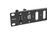 Delock 19″ Panel für Adapter mit Schraubanschluss 16 Port schwarz