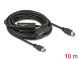 Delock USB 5 Gbps Aktives Kabel USB Typ-A zu USB Typ-B 10 m