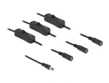 Delock Kabel DC 5,5 x 2,1 mm Stecker zu 3 x DC Buchse mit Schalter 1 m