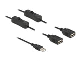 Delock Kabel USB Typ-A Stecker zu 2 x USB Typ-A Buchse mit Schalter 1 m