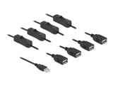 Delock Kabel USB Typ-A Stecker zu 4 x USB Typ-A Buchse mit Schalter 1 m