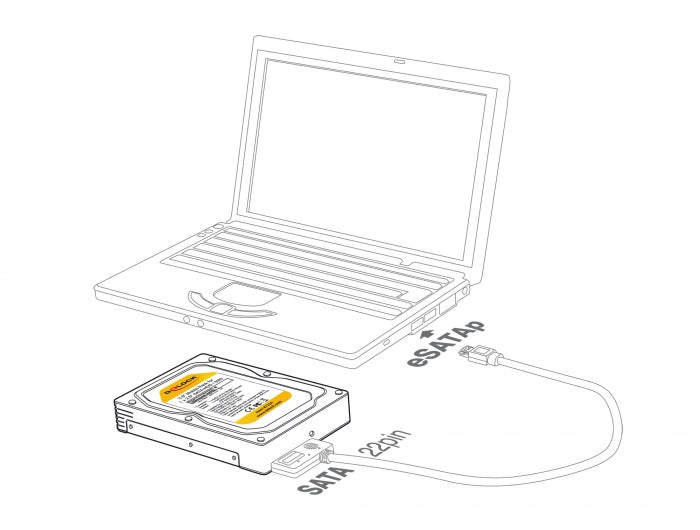 Delock 3.5″ Wechselrahmen für 1 x 2.5″ SATA HDD / SSD
