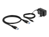 Delock USB 10 Gbps Hub mit 4 USB Typ-A Ports + 1 Schnellladeport inkl. Netzteil