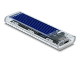 Delock Externes Gehäuse für M.2 NVMe PCIe SSD mit USB Type-C™ Buchse transparent