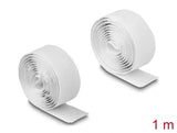 Delock Klettband selbstklebend mit Haft- und Flauschband L 1 m x B 20 mm weiß