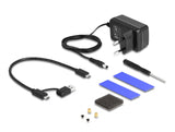 Delock USB Type-C™ Gehäuse für 1 x M.2 NVMe SSD + 1 x 2.5″ SATA SSD / HDD mit Klon Funktion