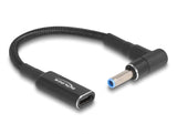 Delock Adapterkabel für Notebook Ladekabel USB Type-C™ Buchse zu HP 4,5 x 3,0 mm Stecker 90° gewinkelt 15 cm