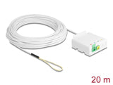Delock LWL Anschlussdose 2 x SC/APC Simplex mit Verlegekabel Set 20 m