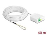 Delock LWL Anschlussdose 2 x SC/APC Simplex mit Verlegekabel Set 40 m