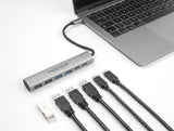 Delock 6 Port USB Hub mit 4 x USB Typ-A Buchse und 2 x USB Type-C™ Buchse