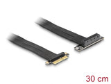 Delock Riser Karte PCI Express x4 Stecker zu x4 Slot 90° gewinkelt mit Kabel 30 cm