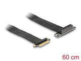 Delock Riser Karte PCI Express x4 Stecker zu x4 Slot 90° gewinkelt mit Kabel 60 cm