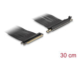 Delock Riser Karte PCI Express x16 Stecker zu x16 Slot 90° gewinkelt mit Kabel 30 cm