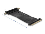 Delock Riser Karte PCI Express x16 Stecker zu x16 Slot 90° gewinkelt mit Kabel 30 cm