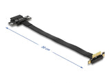 Delock Riser Karte PCI Express x1 Stecker 90° gewinkelt zu x1 Slot mit Kabel 30 cm