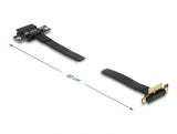 Delock Riser Karte PCI Express x1 Stecker 90° gewinkelt zu x1 Slot mit Kabel 60 cm