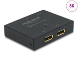 Delock DisplayPort 2 - 1 Umschalter bidirektional 8K 30 Hz