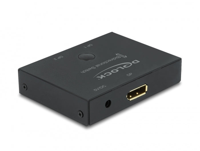 Delock DisplayPort 2 - 1 Umschalter bidirektional 8K 30 Hz
