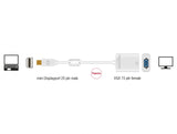 Delock Adapter mini DisplayPort 1.2 Stecker > VGA Buchse weiß