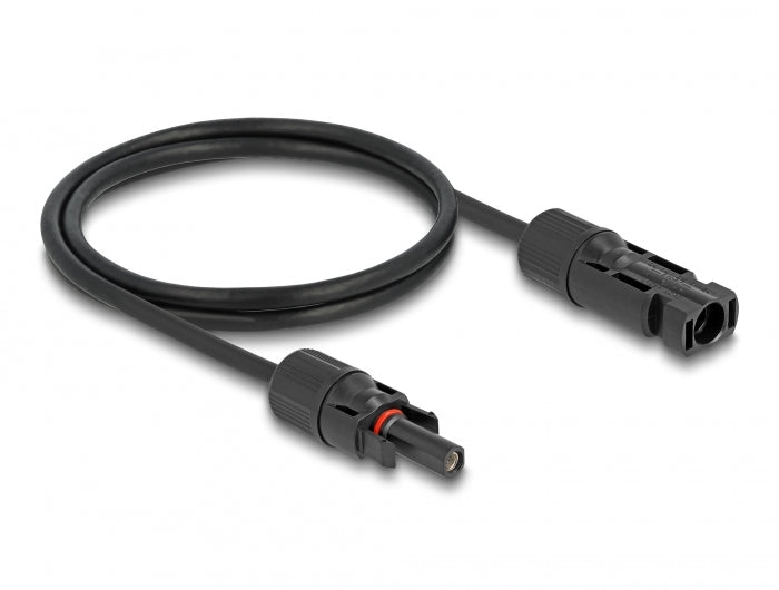 Delock DL4 Solar Kabel 6 mm² Stecker zu Buchse 1 m schwarz