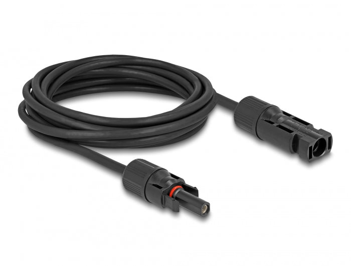 Delock DL4 Solar Kabel 6 mm² Stecker zu Buchse 5 m schwarz