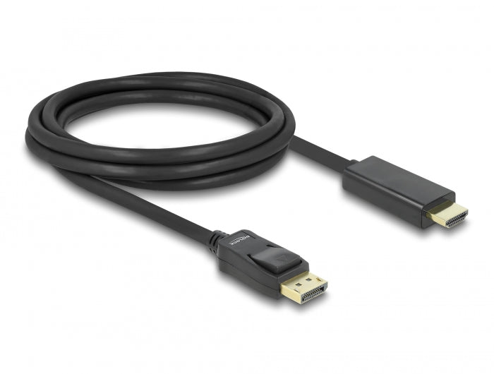 Delock Kabel DisplayPort 1.1 Stecker > High Speed HDMI-A Stecker Passiv 2 m schwarz