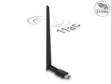 Delock USB Dualband WLAN ac/a/b/g/n Stick 867 + 300 Mbps mit externer Antenne