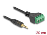 Delock Kabel Klinkenstecker 3,5 mm 4 Pin zu Terminalblock Adapter 20 cm