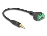 Delock Kabel Klinkenstecker 3,5 mm 4 Pin zu Terminalblock Adapter 20 cm