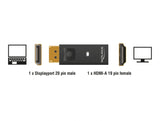 Delock Adapter DisplayPort 1.1 Stecker > HDMI Buchse Passiv schwarz