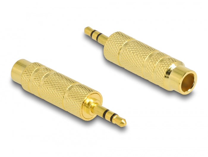 Delock Adapter Klinke 3,5 mm Stecker > 6,35 mm Buchse 3 Pin Metall