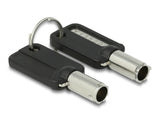 Navilock Notebook Sicherungskabel mit 3 Verriegelungsköpfen für Kensington, Noble Wedge und Nano Slot