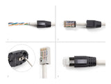 Delock RJ50 Modularer Stecker Cat.5e mit Knickschutztülle 25er Set