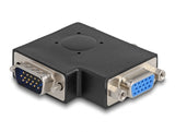 Delock Adapter VGA Stecker > VGA Buchse 90° seitlich gewinkelt