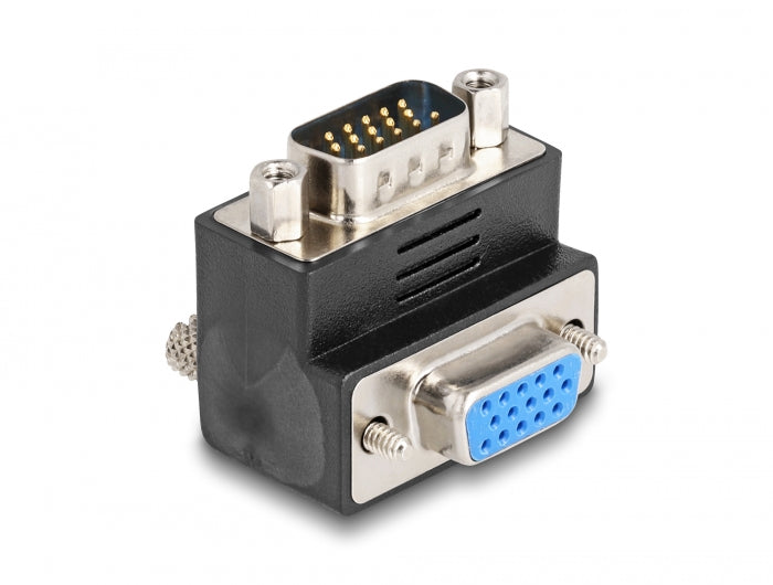 Delock Adapter VGA Stecker zu Buchse 90° gewinkelt