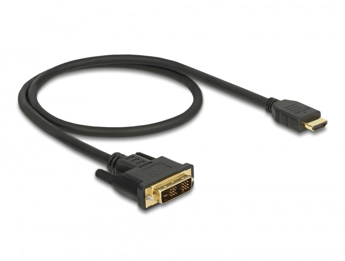 Delock HDMI zu DVI 18+1 Kabel bidirektional 0,5 m
