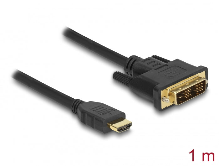 Delock HDMI zu DVI 18+1 Kabel bidirektional 1 m