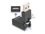 Delock Rotationsadapter USB 2.0-A Stecker zu Buchse