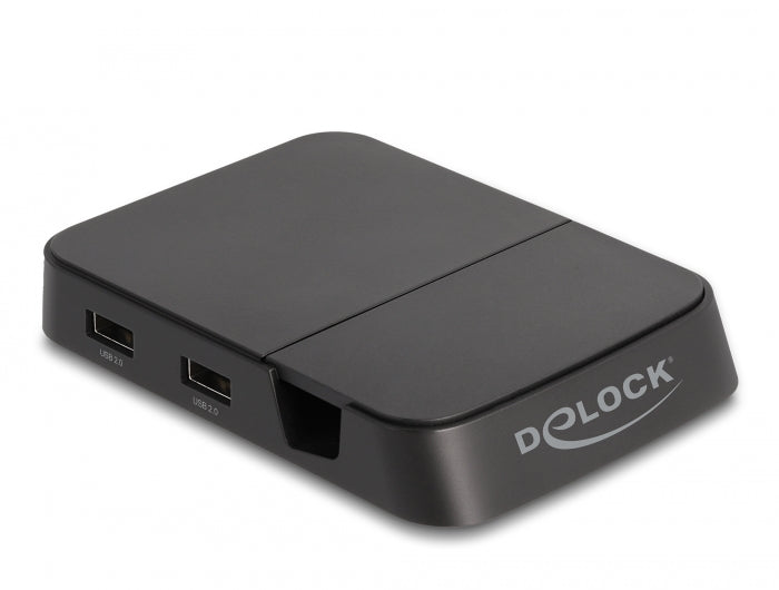 Delock Smartphone Dockingstation 4K mit integrierter Halterung - HDMI / USB / Hub / SD / Micro SD für Android oder Windows