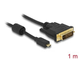 Delock HDMI Kabel Micro-D Stecker > DVI 24+1 Stecker 1 m