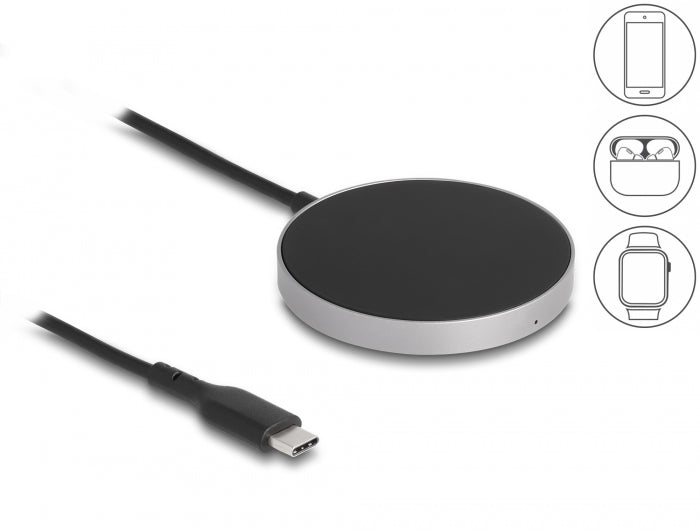 Delock Wireless Charger mit 5 W / 7,5 W / 10 W / 15 W - Induktives Ladepad