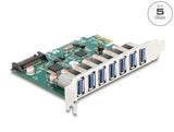 Delock PCI Express x1 Karte zu 7 x extern USB 5 Gbps Typ-A Buchse
