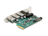Delock PCI Express x1 Karte zu 3 x USB 5 Gbps Typ-A Buchse + 1 x Gigabit LAN