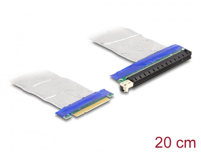 Delock Riser Karte PCI Express x8 Stecker zu x16 Slot mit Kabel 20 cm