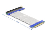 Delock Riser Karte PCI Express x8 Stecker zu x16 Slot mit Kabel 20 cm