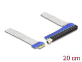 Delock Riser Karte PCI Express x1 Stecker zu x16 Slot mit Kabel 20 cm